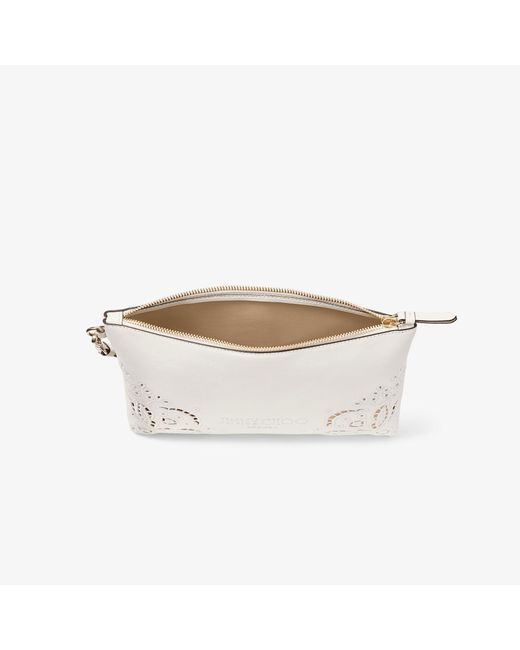 Jimmy Choo Natural Zipped Flat Pouch