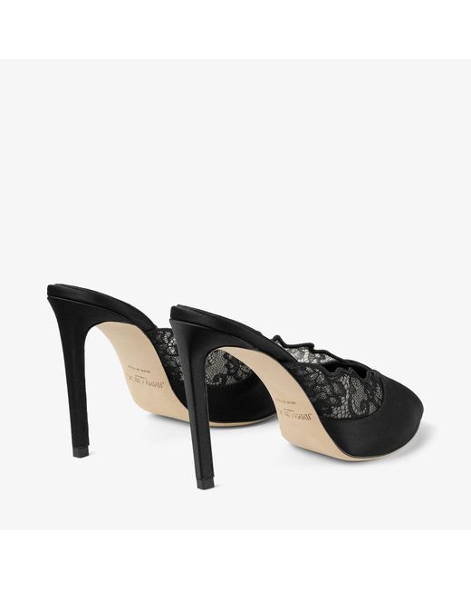 Jimmy Choo Black Brigitte Mule 100