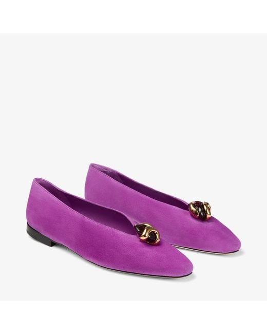 Jimmy Choo Purple Margot Flat