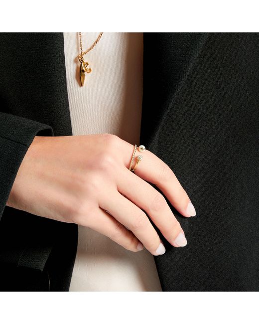 Jimmy Choo Metallic Double Ring