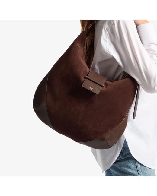 Jimmy Choo Brown Bar Hobo Medium