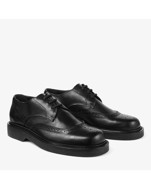 Jimmy Choo Black Rowan Brogue Derby for men