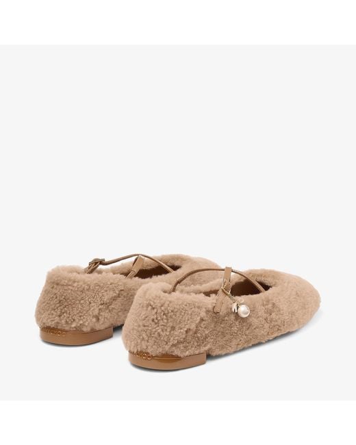 Jimmy Choo Natural Eleri Ballerina