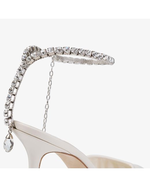 Jimmy Choo White Saeda 85