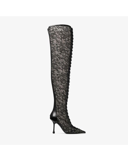 Jimmy Choo Black Scarlett Over The Knee 95
