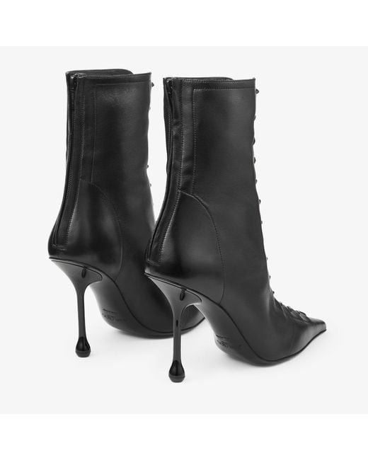 Jimmy Choo Black Scarlett 95 Leather Boots