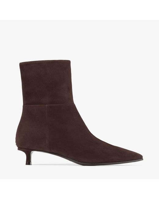Jimmy Choo Brown Lory 35 Suede Ankle Boots