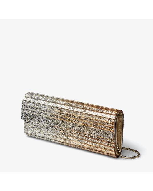 Jimmy Choo Metallic Sweetie Glitter Clutch Bag
