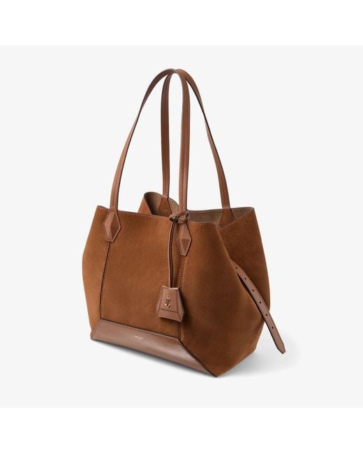 Jimmy Choo Brown Diamond Tote Medium
