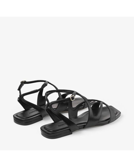 Jimmy Choo Black Ayla Flat