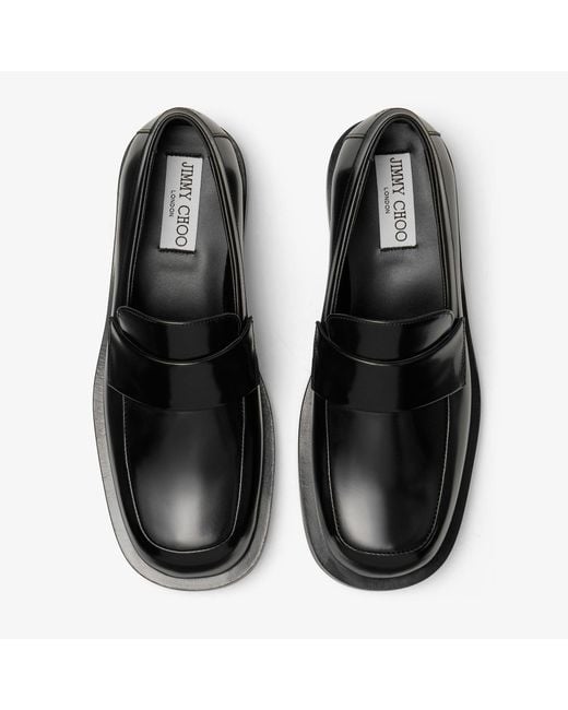 Jimmy Choo Black Buff Loafer for men