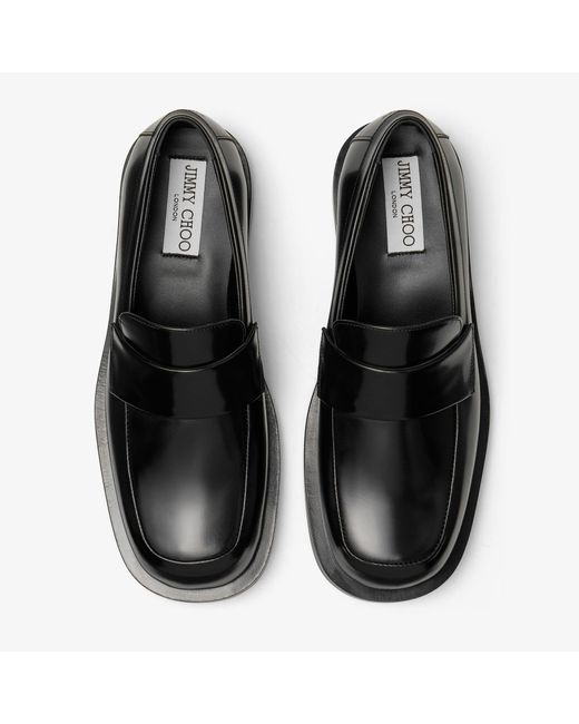 Jimmy Choo Black Buff Loafer for men