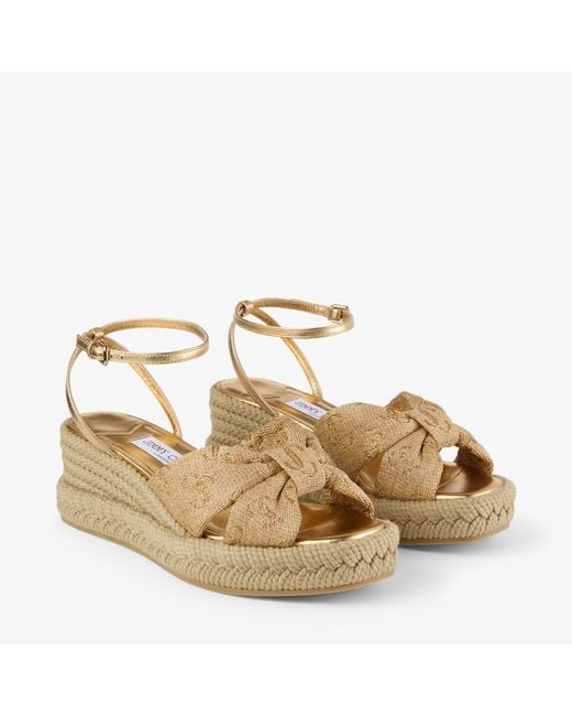 Jimmy Choo Natural Aella Wedge 60