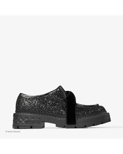 Jimmy Choo Black Luna Marlow Moccasin