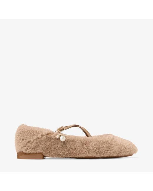 Jimmy Choo Natural Eleri Ballerina