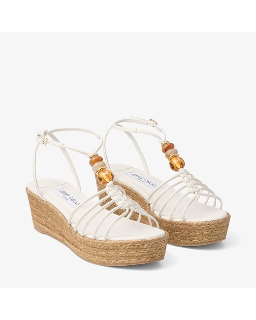 Jimmy Choo White Lemi Wedge 50