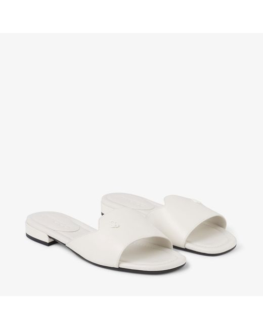 Jimmy Choo White Dina Flat