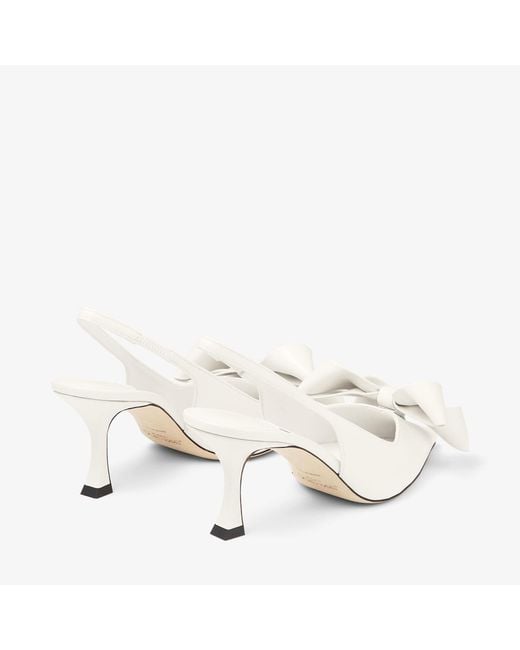 Jimmy Choo Staz Slingback 70 in Natural | Lyst