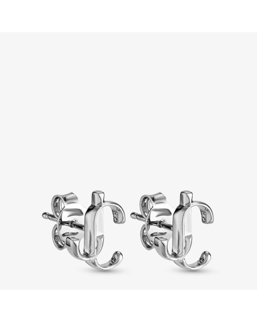 Jimmy Choo White Jc Mini Studs