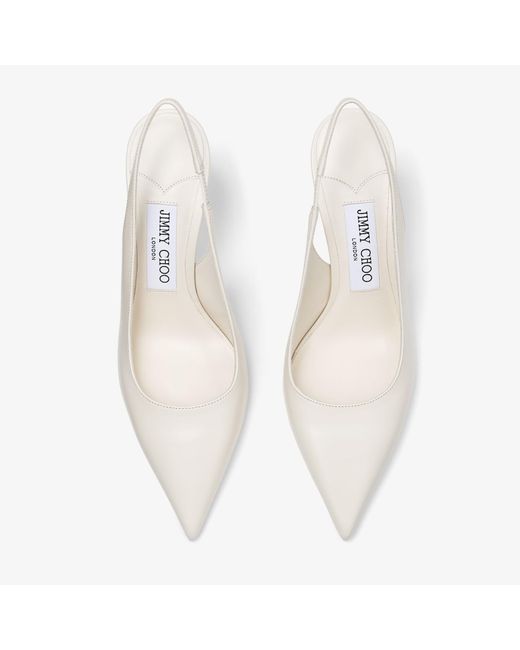 Jimmy Choo White Love Sling Back 85