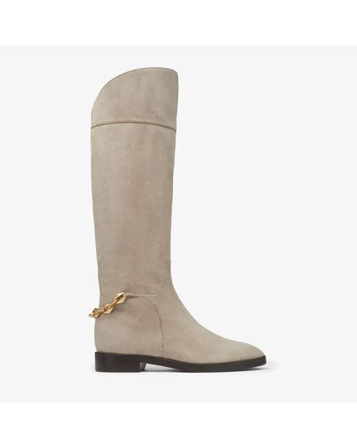 Jimmy Choo Brown Nell Knee Boot Flat