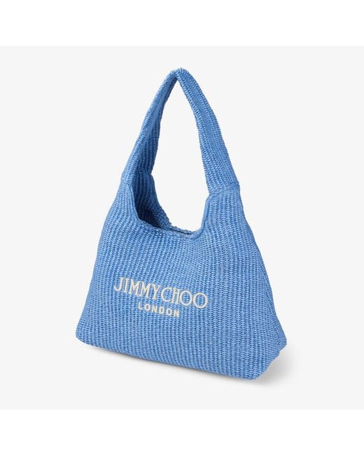 Jimmy Choo Blue Beach Diamond Hobo Large