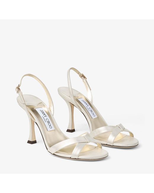 Jimmy Choo Metallic Elsy 90