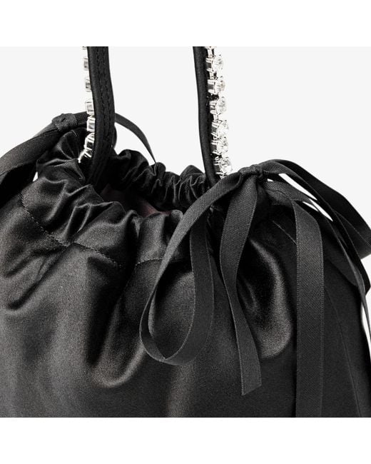 Jimmy Choo Black Drawstring Mini Top Handle