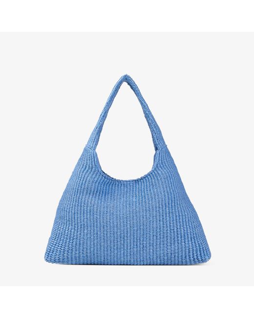 Jimmy Choo Blue Beach Diamond Hobo Large