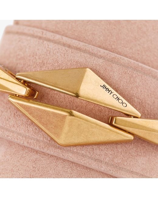 Jimmy Choo Pink Diamond Maddie Leather Loafers