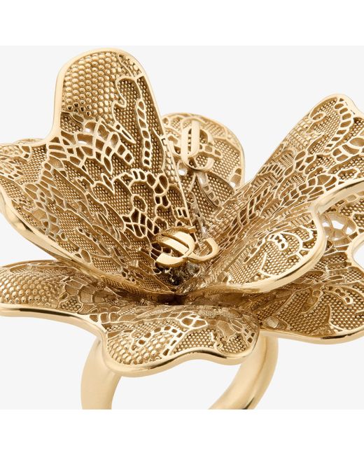 Jimmy Choo Metallic Maxi Corsage Ring