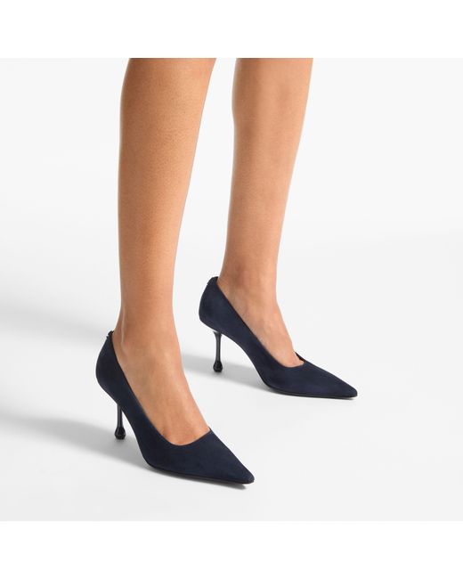 Jimmy Choo Blue Ixia 80 Suede Pumps