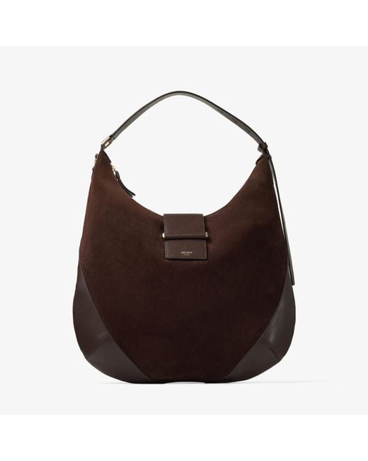 Jimmy Choo Brown Bar Hobo Medium