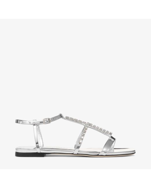Jimmy Choo White Gwyn Flat