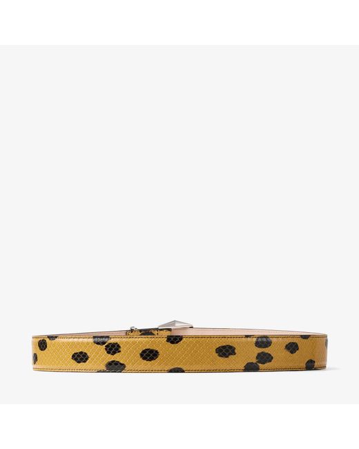 Jimmy Choo Natural Diamond Buckle Belt