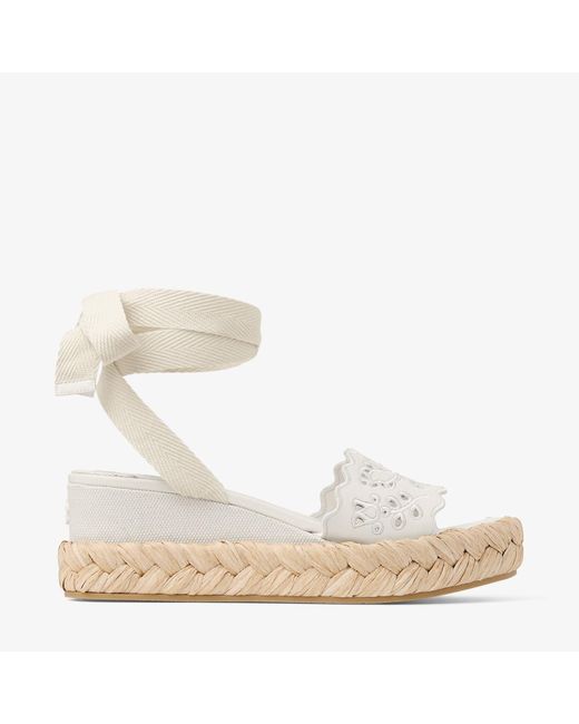 Jimmy Choo White Arlee Wedge 60