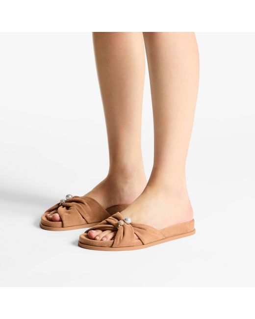 Jimmy Choo Brown Rafi Flat
