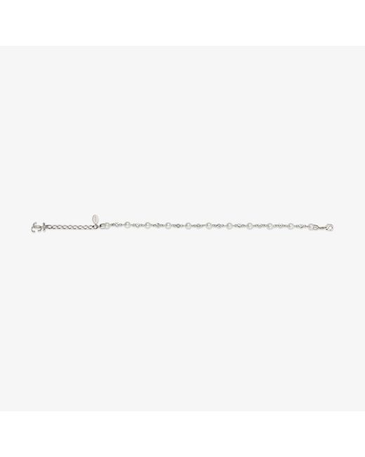 Jimmy Choo Metallic Pearl Crystal Anklet
