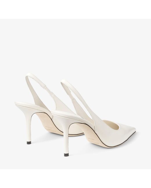 Jimmy Choo White Love Sling Back 85