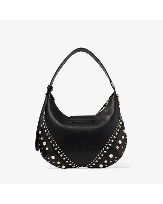 Jimmy Choo Black Bar Hobo Small