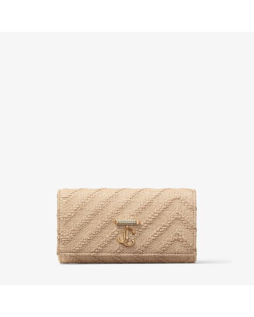 Jimmy Choo Natural Avenue Wallet With Chain
