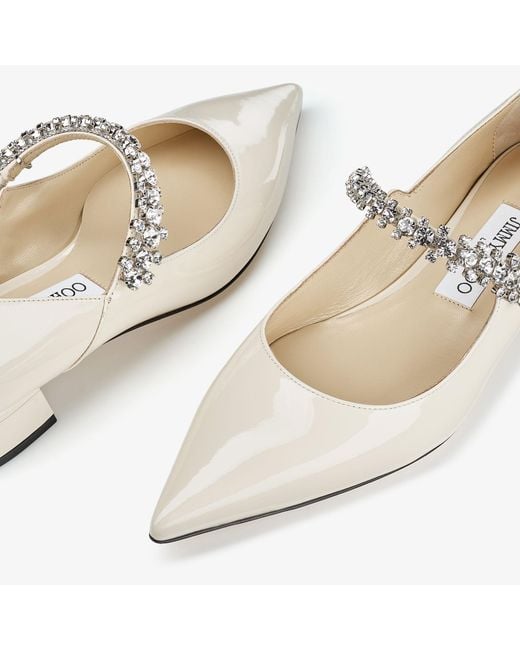 Jimmy Choo White Bing Pump Flat