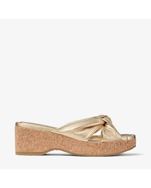 Jimmy Choo Natural Avenue Wedge 50