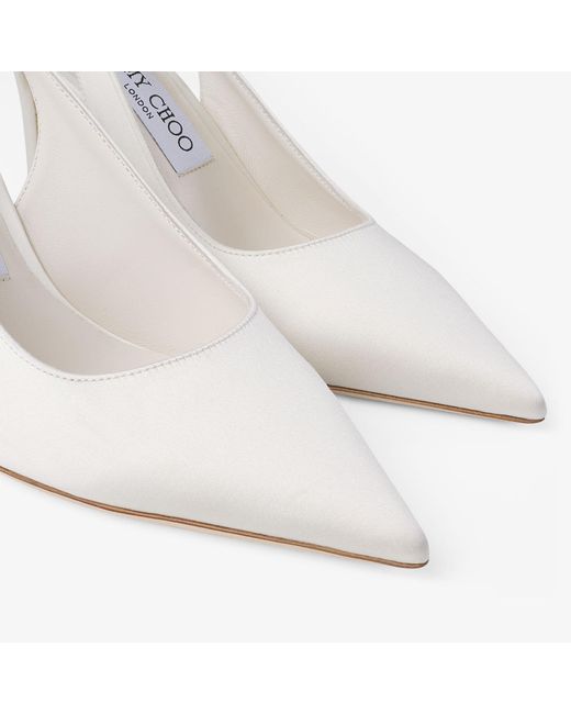 Jimmy Choo White Love Sling Back 85