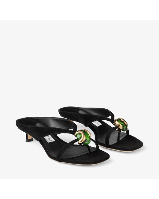 Jimmy Choo Black Emeri Stone 35