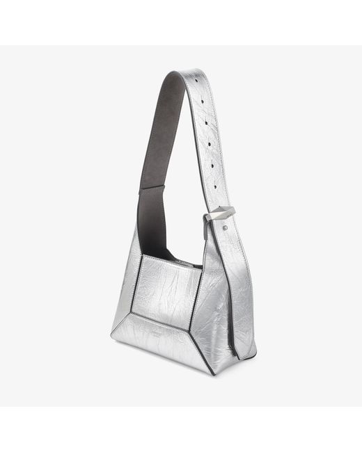 Jimmy Choo Gray Diamond Hobo Small