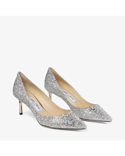 Jimmy Choo Multicolor Romy 85 Lame Glitter Pump