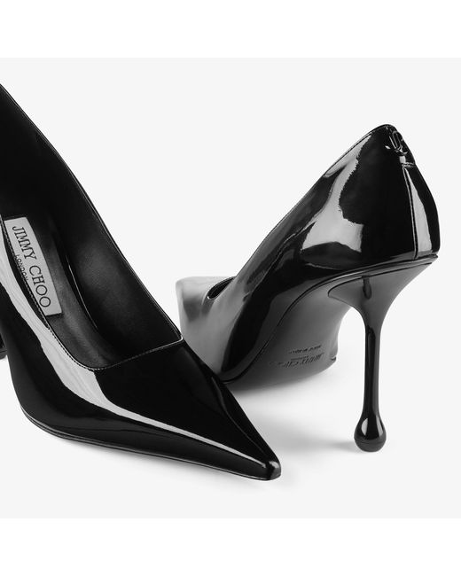 Jimmy Choo Black Ixia 95 Patent Leather Pumps