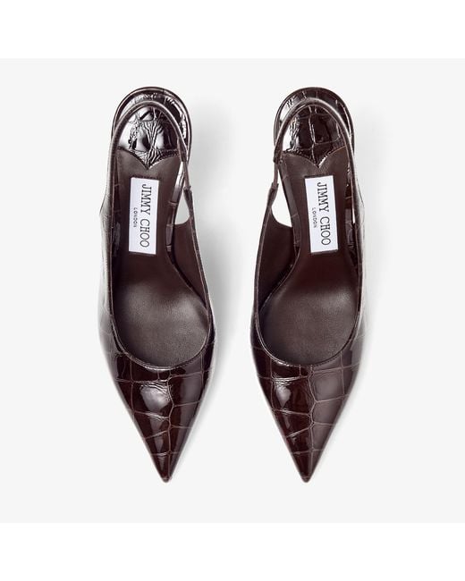 Jimmy Choo Brown Love Sling Back 85