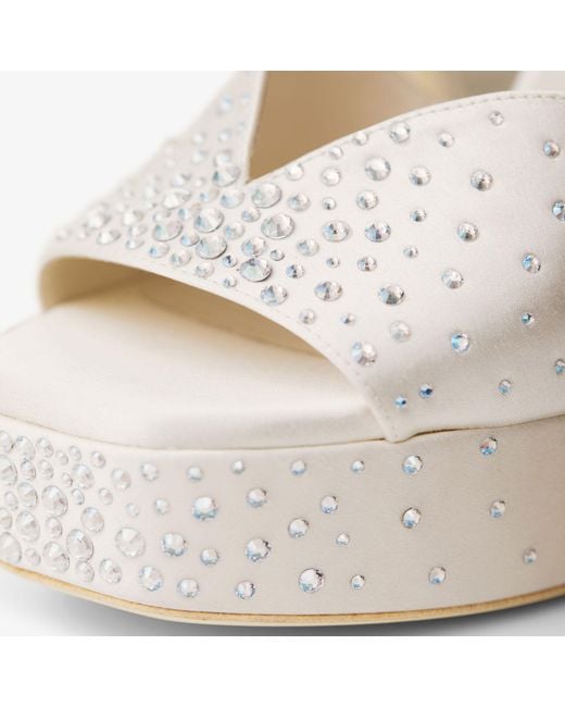 Jimmy Choo White Karli Platform 125